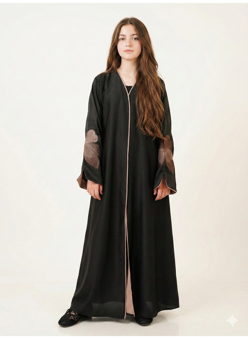 BHNS Abayas for school and abayas for the confusing age | Abaya for the confusing age and abaya for the confusing age | Colored abayas for the confusing age and abayas for the confusing age | Abaya for the confusing age and abayas for young ones | Small abayas for girls that suit every style | Abaya for short girls and abaya for short | Abaya for school and abayas for intermediate | Abaya for secondary and abaya for university | Fancy elegant soft luxurious abayas | Abaya of the trend Gulf bisht black | Abayas for teenage girls and for teenagers suitable for middle school - Image 4